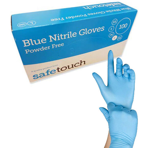 Powderfree blue vinyl gloves small - pack of 100