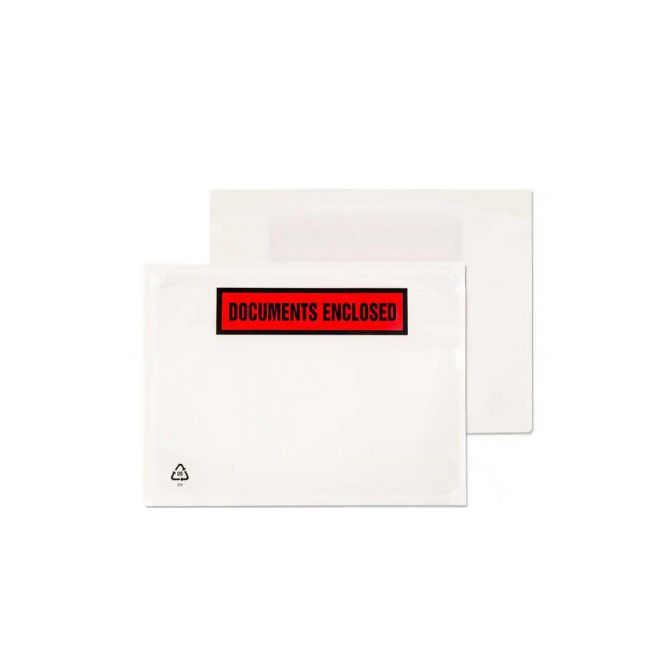 Blake packaging envelopes c6 document enclosed wallet plain clear peel and seal 30mu 168x126mm (pack 1000)