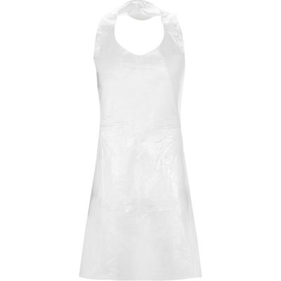 White 16 micron aprons - case of 1000