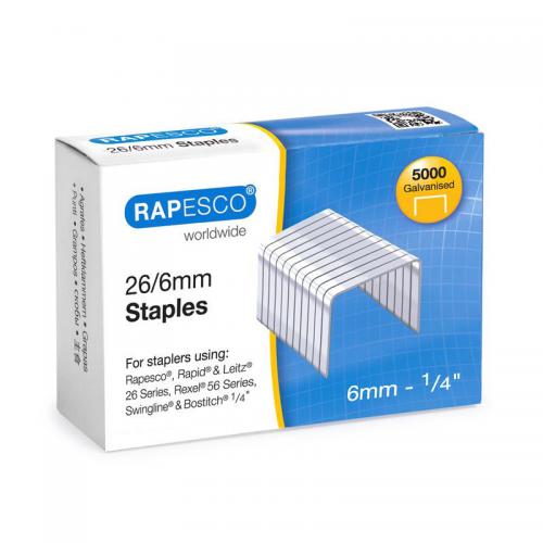 Valuex 26/6mm galvanised staples (pack 5000)