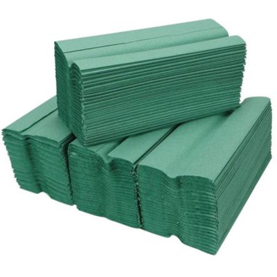 C-fold green hand towel 1ply - 2520 sheets 