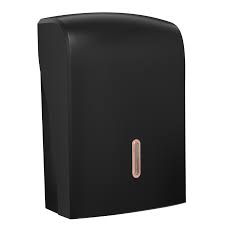 Black halo large handtowel dispenser - gold
