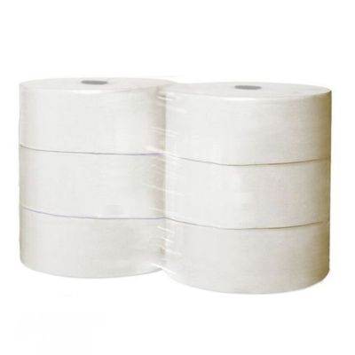 Jumbo toilet rolls 300m (76mm core) pure white - case of 6