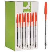 Q-connect ball point med red pack of 50