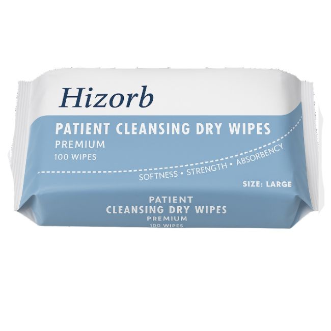 Hizorb economy wipes – blue 100 per pack 20 per case