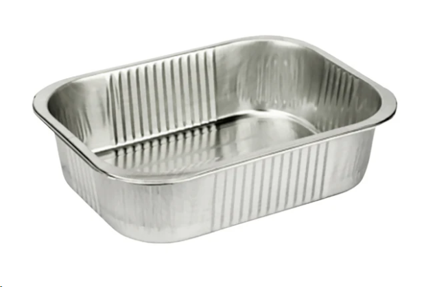Rectangular aluminium foil tray top out: 178 x 136 depth: 45mm - full pallet