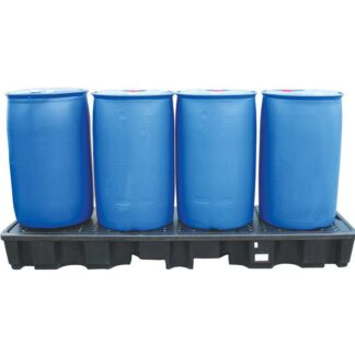 4 drum straight spill containment sump pallet 244.5 x 66 x 27cm