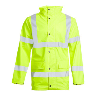 Blackrock pu hi-vis rain jacket - yellow - medium