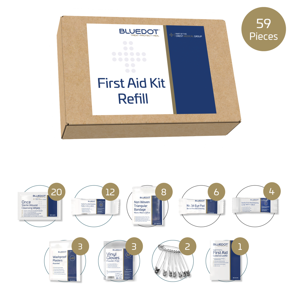 Blue dot hse standard 1-50 person first-aid kit refill (each)