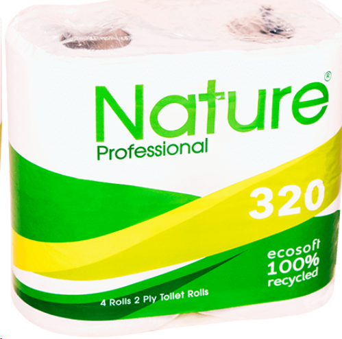 320 sheet toilet tissue 2 ply recycled - case of 36