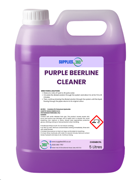 Purple beer line cleaner 5 litres