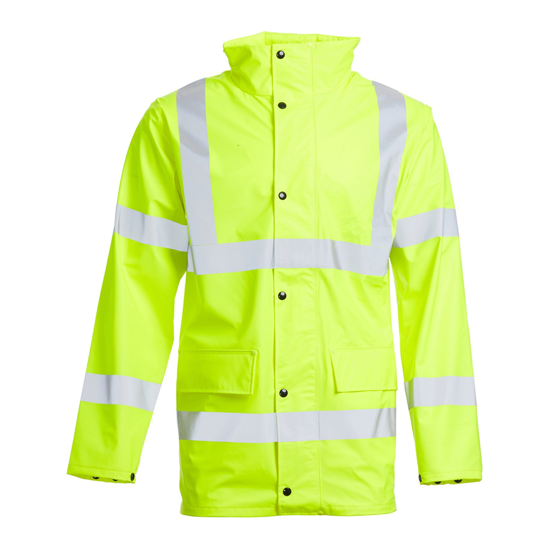 Blackrock pu hi-vis rain jacket - yellow - small