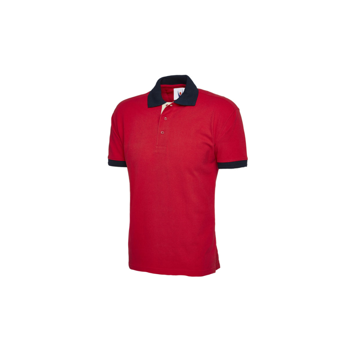 Uc107 - red - large - 250gsm contrast poloshirt