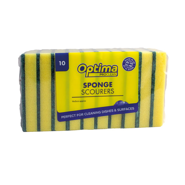 Large catering sponge scourers pack of 10