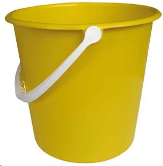 9 litre round bucket yellow 