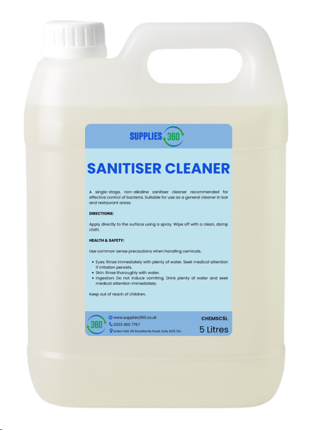 Sanitiser cleaner 5 litres