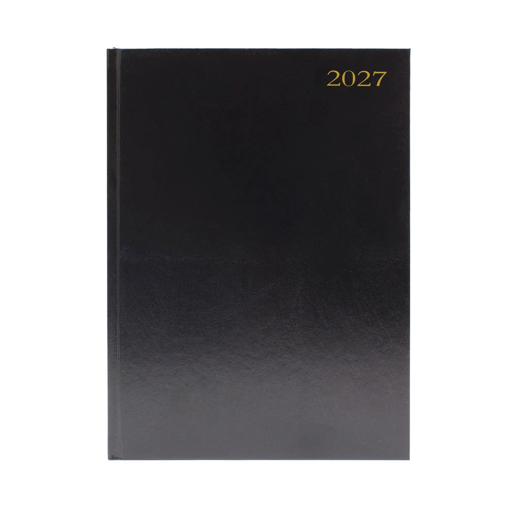 Desk diary day per page a4 black 2027