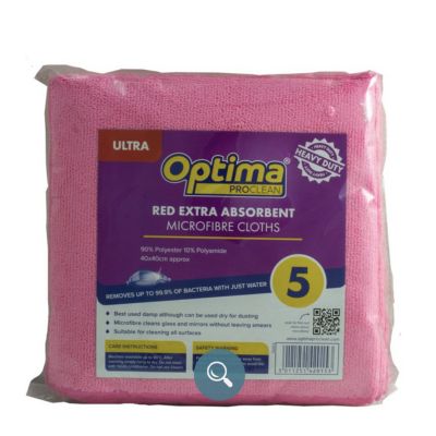 Red optima ultra microfibre cloths
