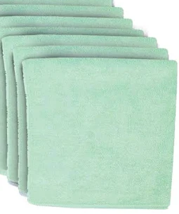 Shine microfibre cloth green pack of 10