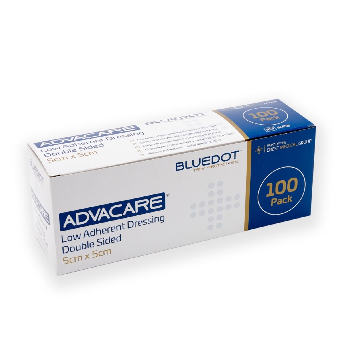 Advacare low-adherent dressing 5cm x 5cm (box 100)