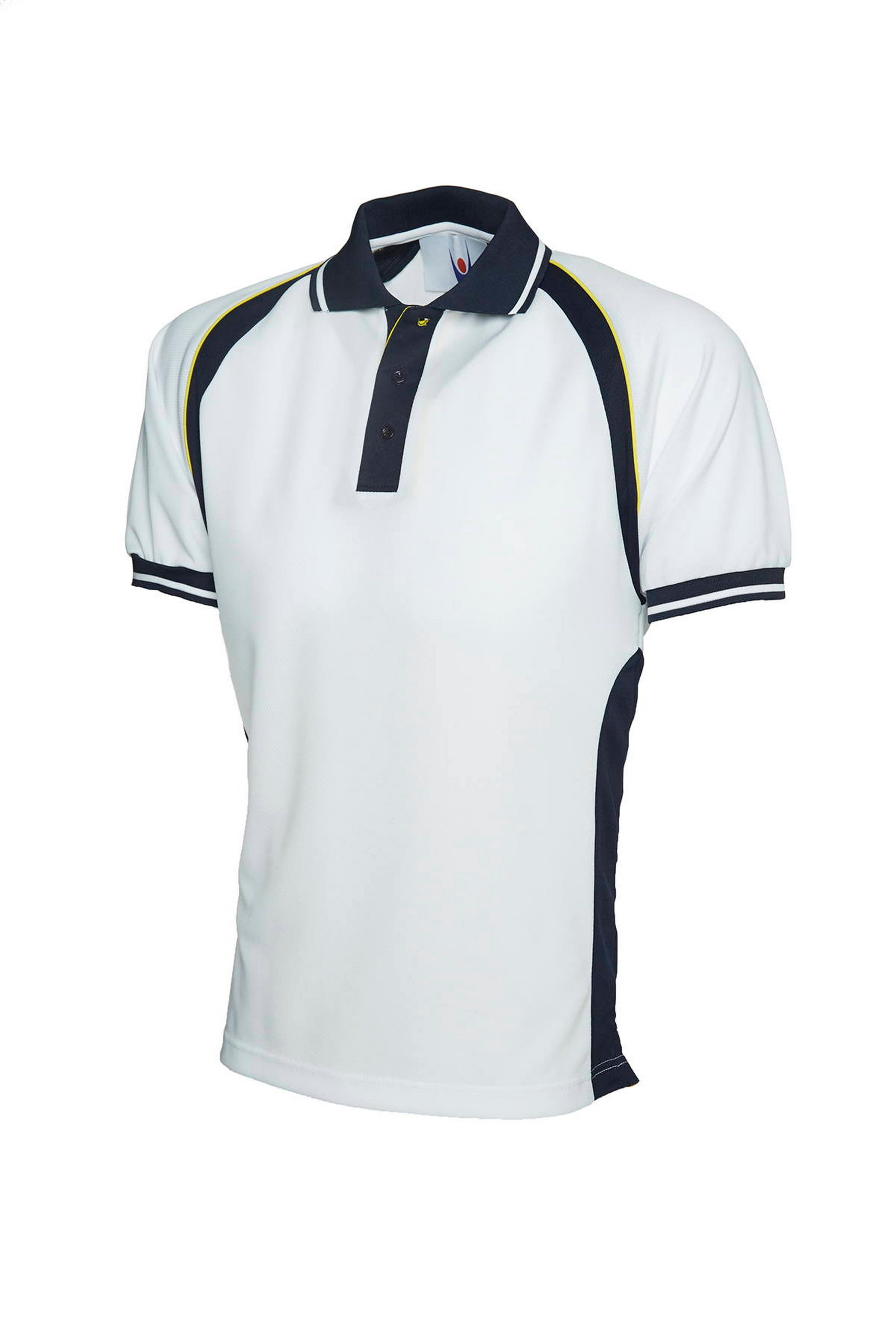Uc123 - white - med - 200gsm sports poloshirt
