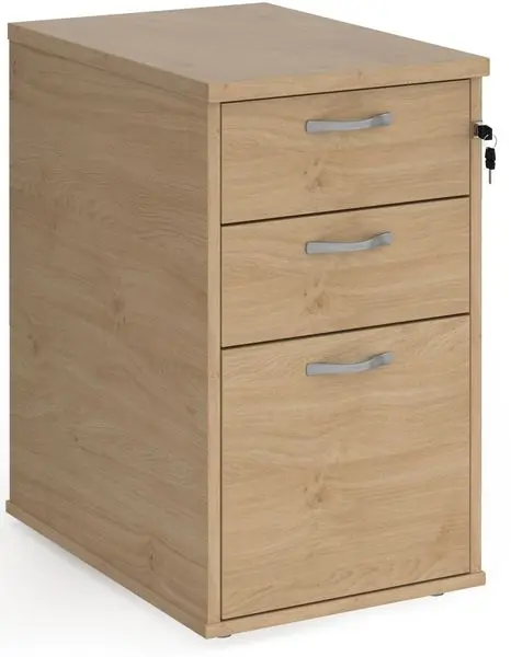 Dams executive desk high pedestal 426 x 600mm grey oak