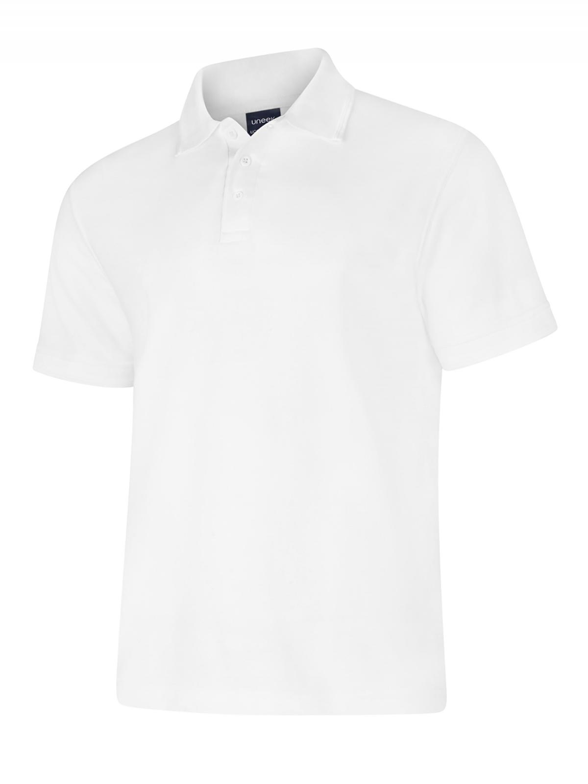 Uc108 - white-l-220gsm deluxe poloshirt