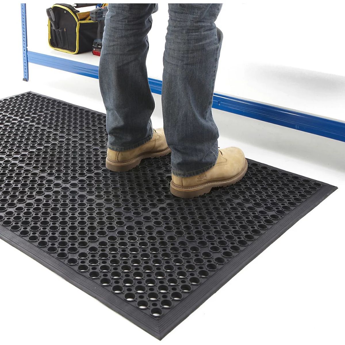 Non-slip anti-fatigue mat 1200w x 800d mm black
