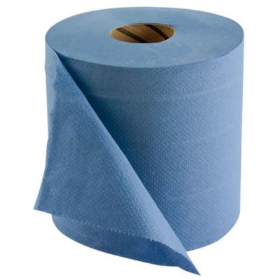 2 ply blue 50m centrefeed-laminated embossed