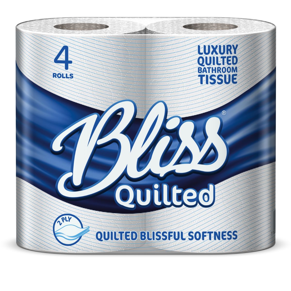Bliss 2 ply luxury soft double quilted toilet roll – case of 40