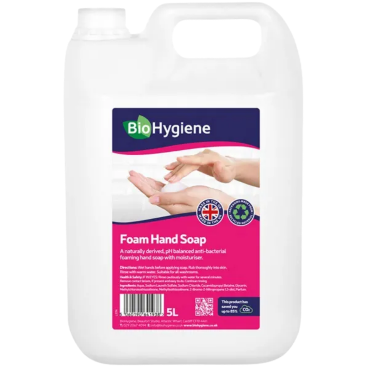 Biohygiene foam soap fragranced 6x500ml (coconut)