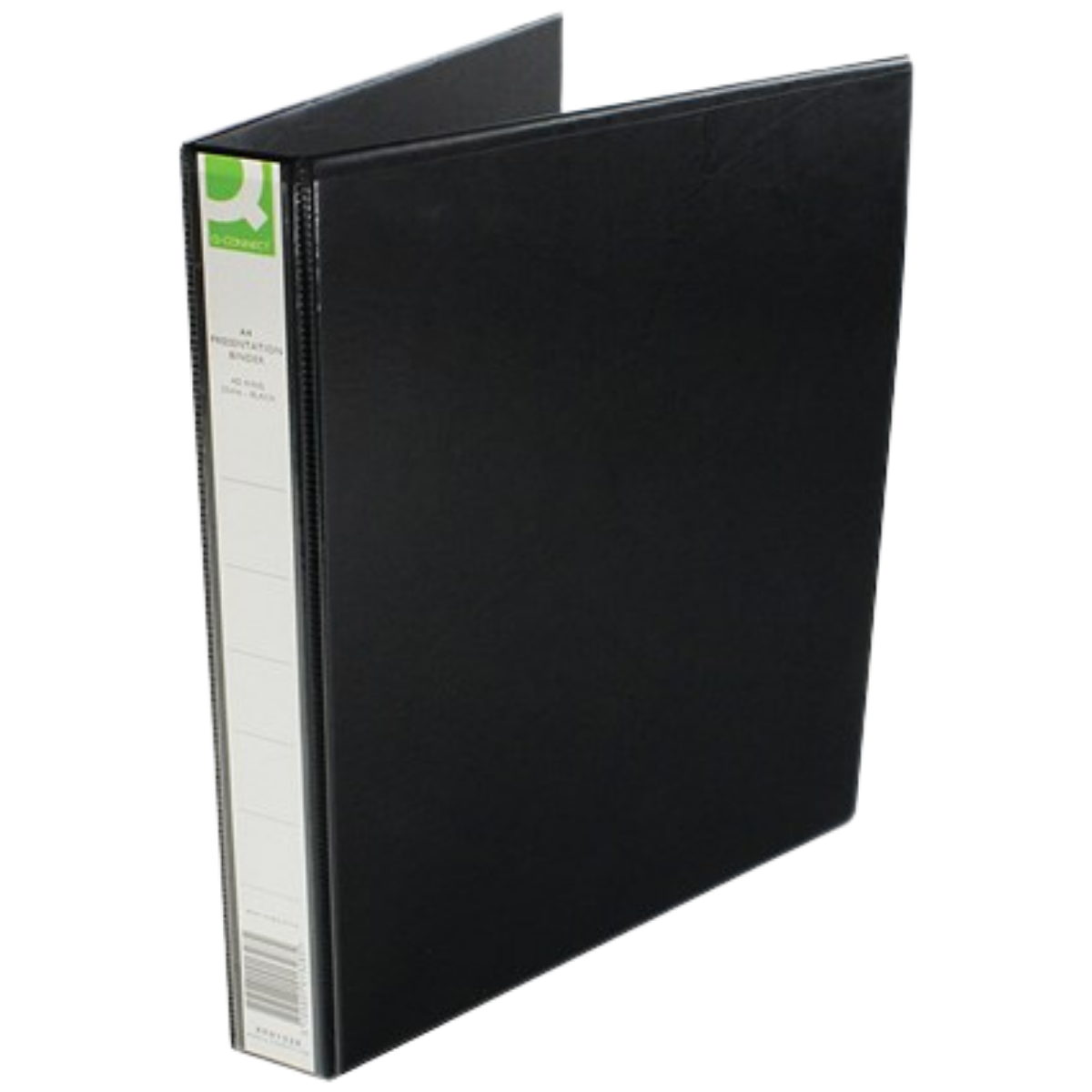 Q-connect presentation 40mm 4d ring binder a4 black kf01332
