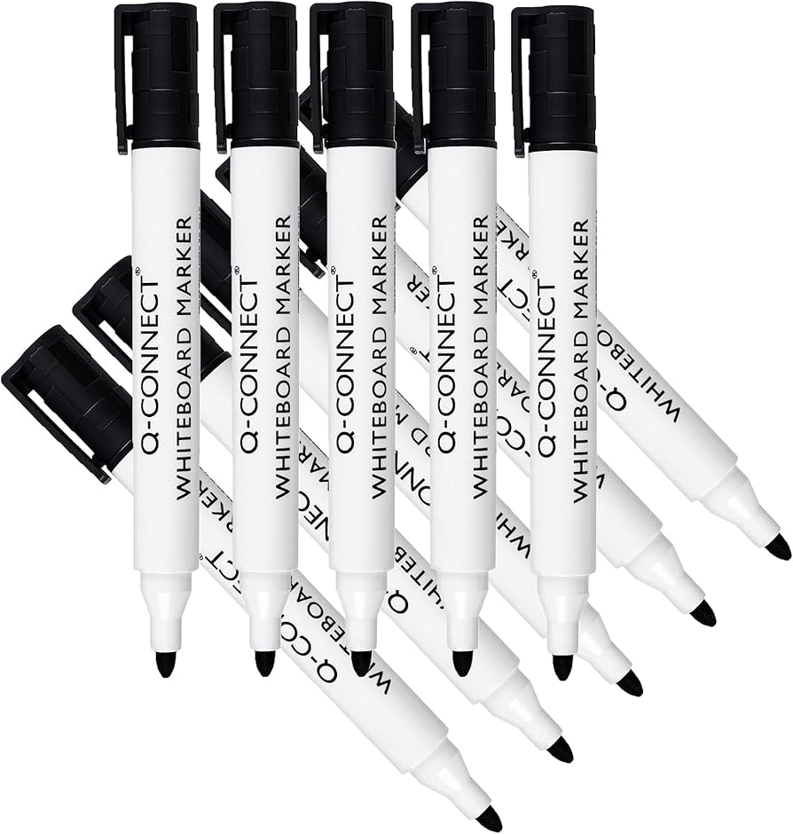 Q-connect drywipe marker black pack of 10