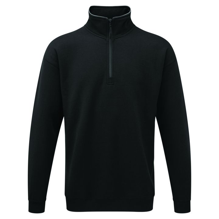 Orn1270 - black - medium - grouse quarter zip sweatshirt
