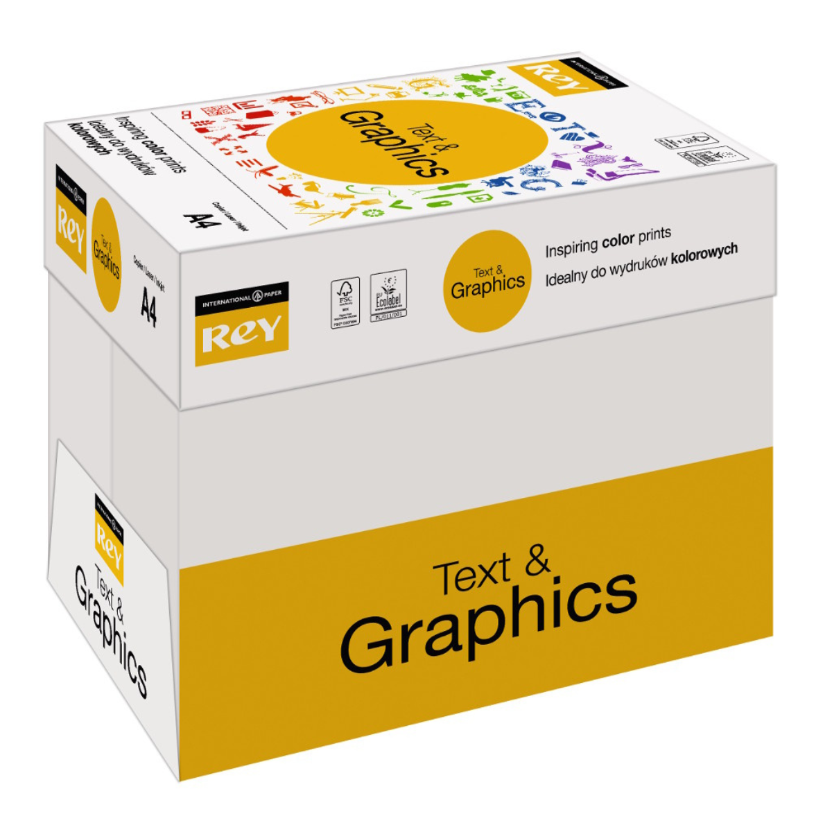 A4 090gsm rey text & graphics paper