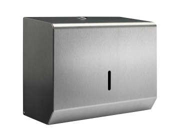 Small brushed stainless steel handtowel dispenser