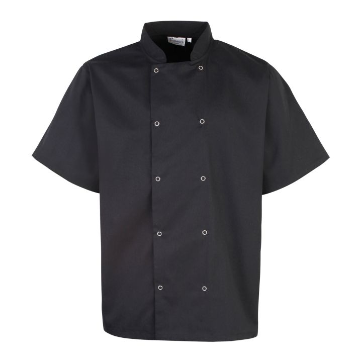 Pr664 - black - m - chefs short sleeve polo shirt
