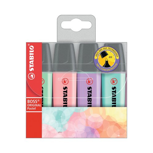 Stabilo boss original pastel pack of 4