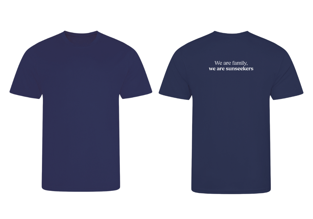 Sunseekers navy manager performance t shirt 3xl
