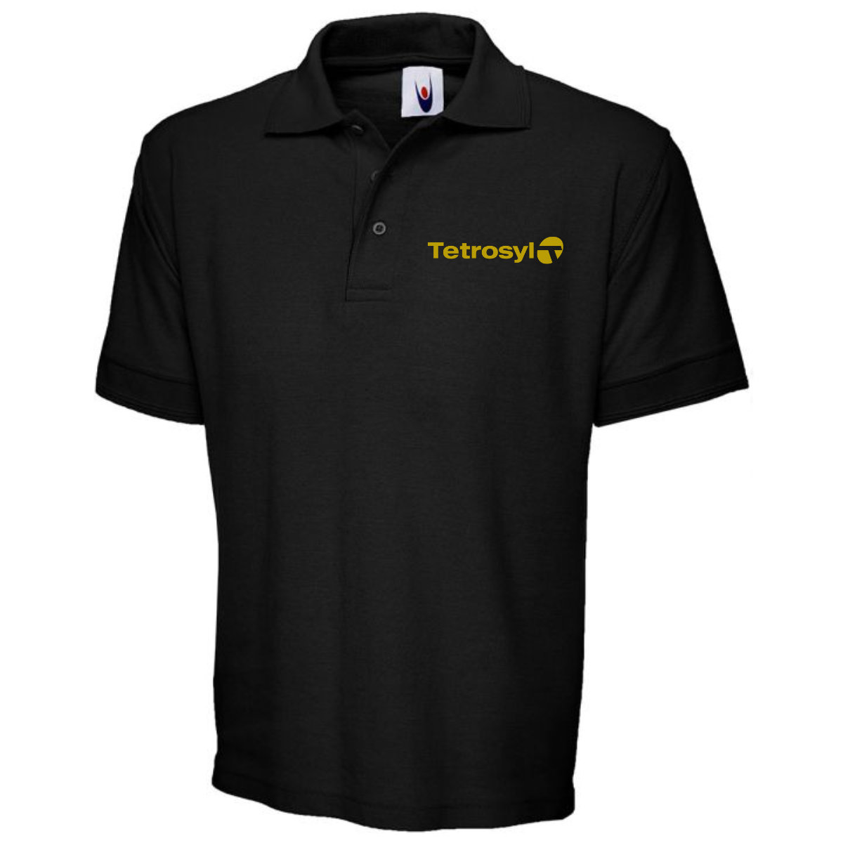 Tetrosyl embroidered black heavyweight poloshirt 4xl