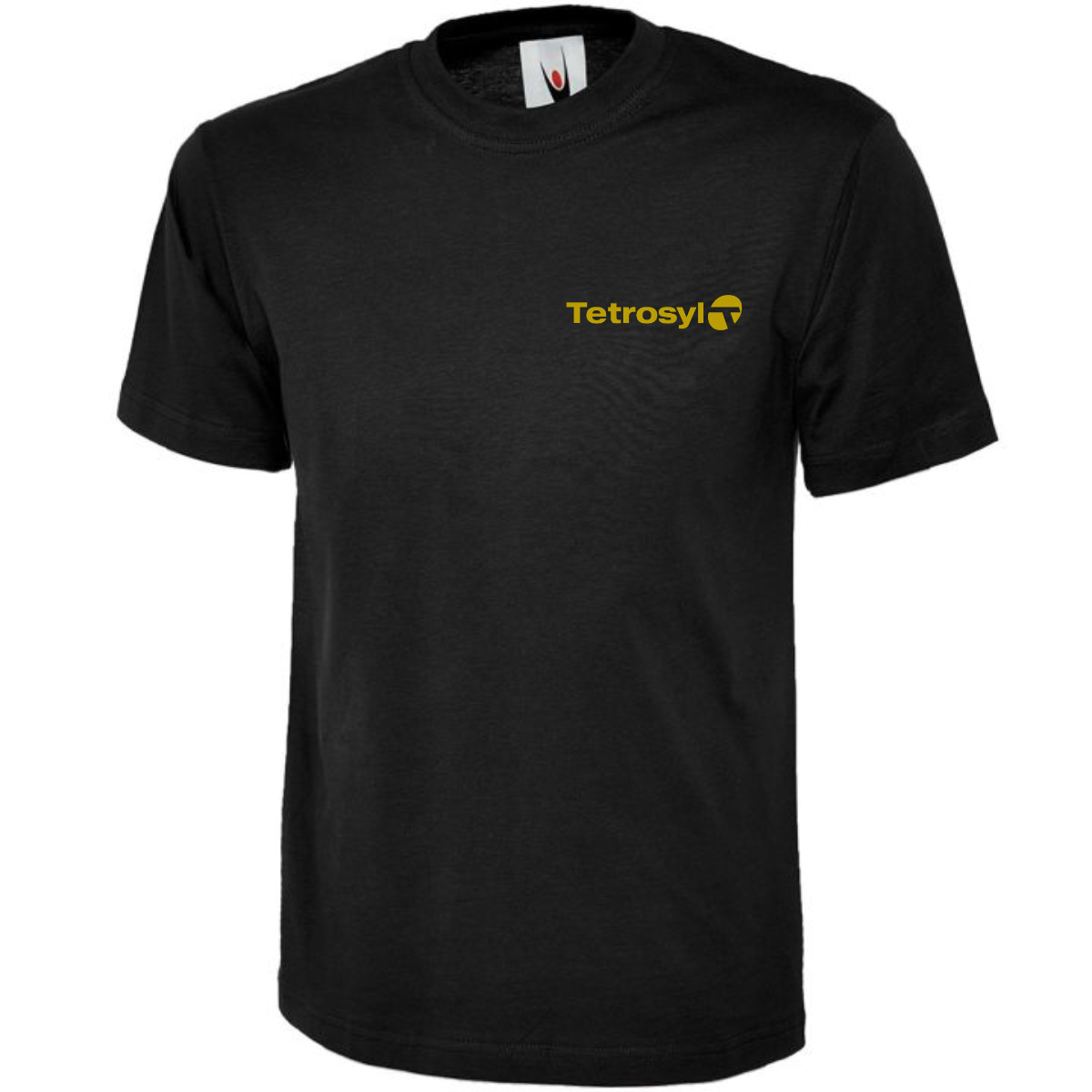Tetrosyl embroidered black 180 gsm classic t-shirt 6xl