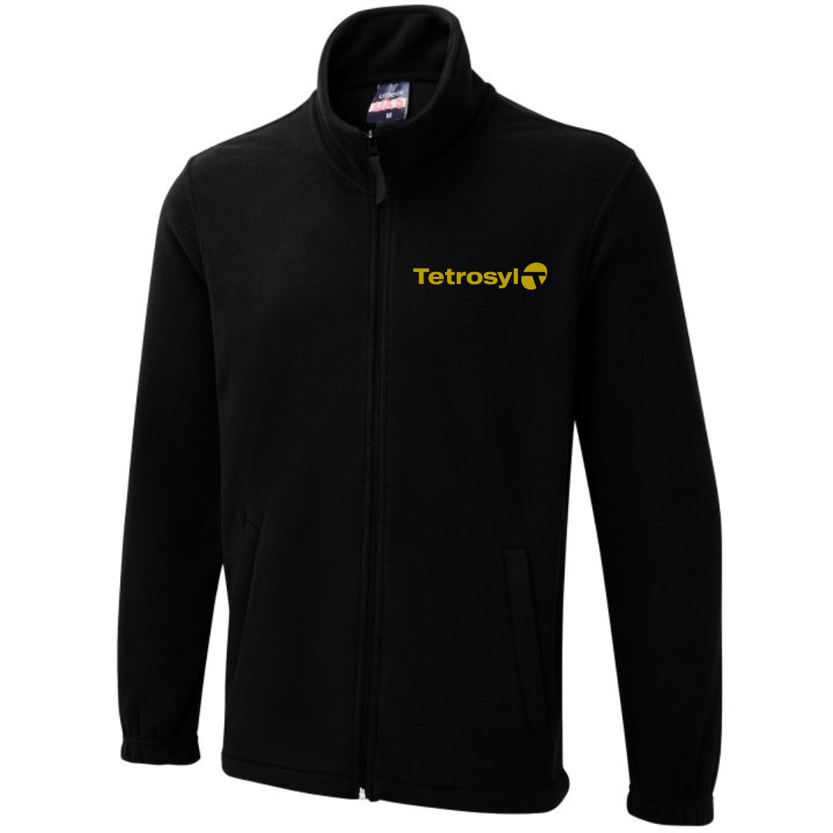 Tetrosyl embroidered black ux full zip fleece large