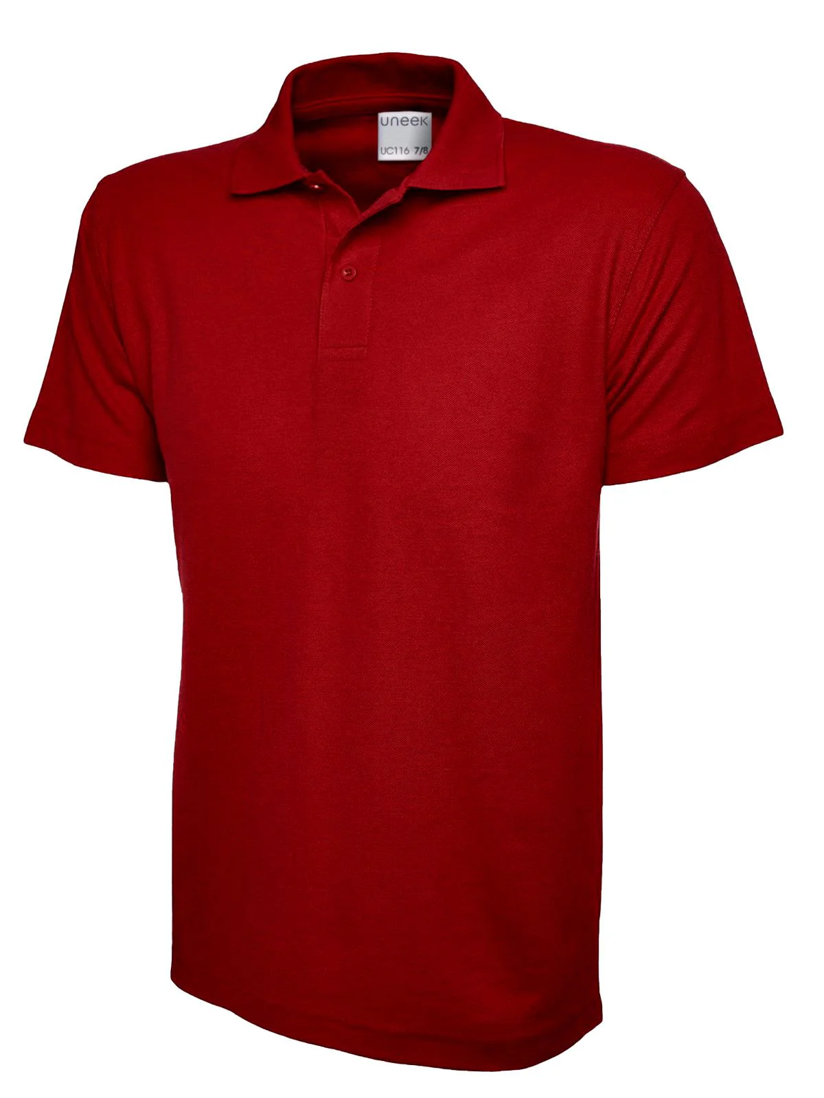 Uc116 - red - 9/10 yrs - 180gsm childrens active cotton poloshirt