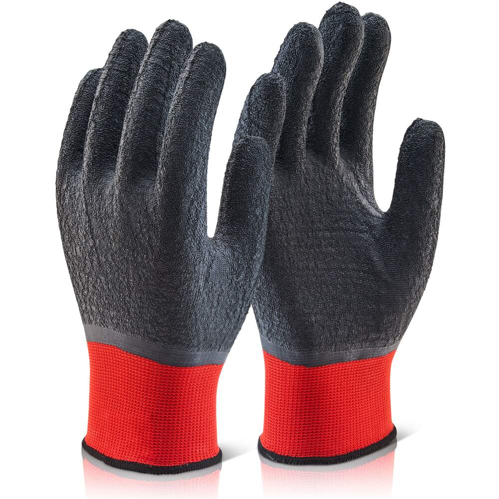 Knitted latex coat glove 7