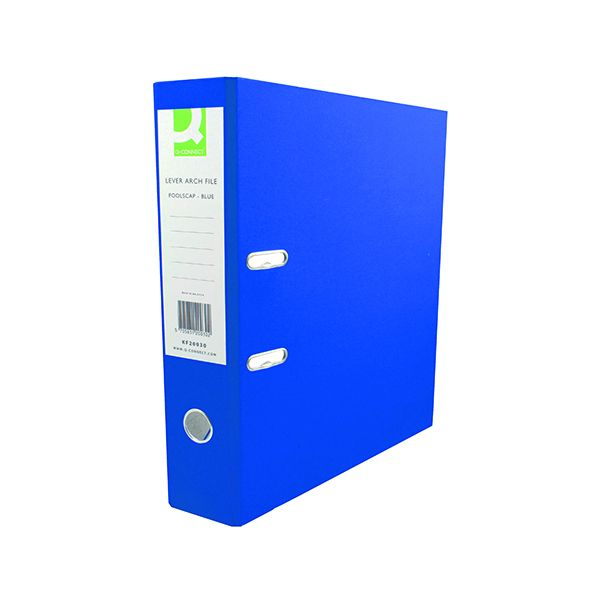 Q-connect 70mm leverarch a4 blue (pack of 10)