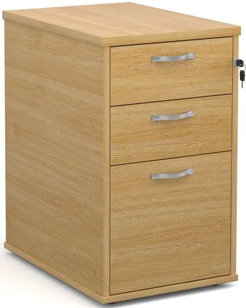 Dams executive desk high pedestal 426 x 600mm grey oak