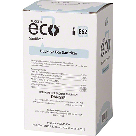 E62 foodsafe sanitiser 4 x 1.25l