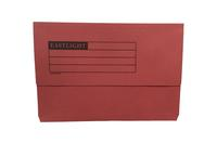 Valuex document wallet manilla foolscap half flap 250gsm red (pack 50) - 45918dent