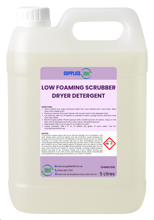 Low foaming scrubber dryer detergent 5l