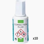 Correction fluid 20ml pack of 10 